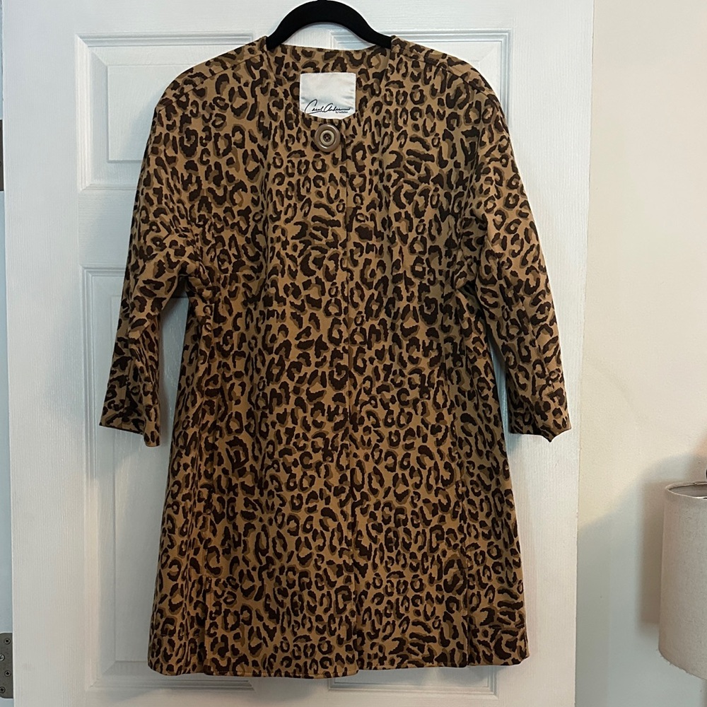 CAbi Leopard Print Cape Jacket